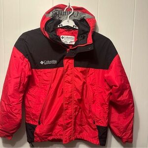 Vintage Columbia Men’s Sportwear Parka Jacket L Ski Snow Sport Red And Black